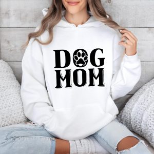 Dog Mom Hoodie White v4