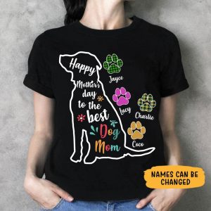 Dog Mom Tshirt Black v3